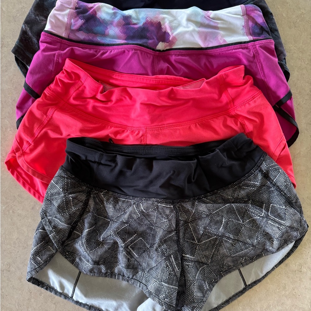 lululemon athletica Women's Athletic Shorts - Black, Pink, Purple, Gray